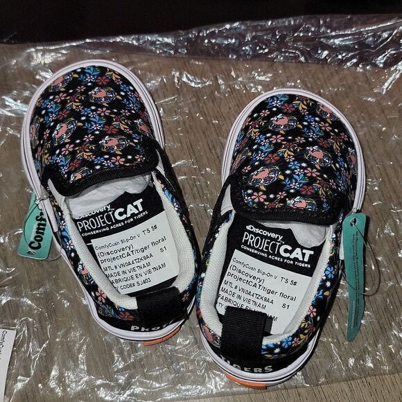 VANS ProjectCAT Protect Tigers Discovery Rare ComfyCush Slip On V Shoes Size 5 - Picture 12 of 12